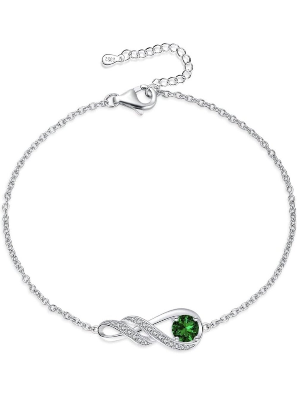 Personalized Infinity Birthstone Bracelet - Meaningful Birthday Jewelry Gift for
